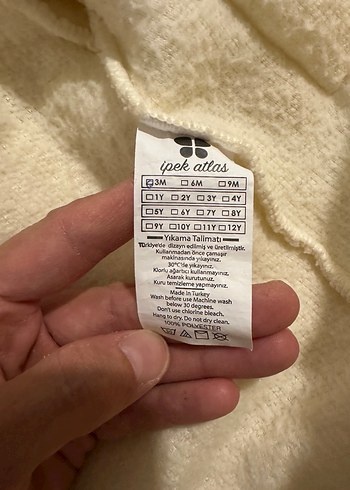 Beyaz Peluş Bebek Tulumu Ayıcık Detaylı - Görsel 5