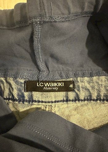 Hamile Kot Şort Yüksek Belli - Görsel 5