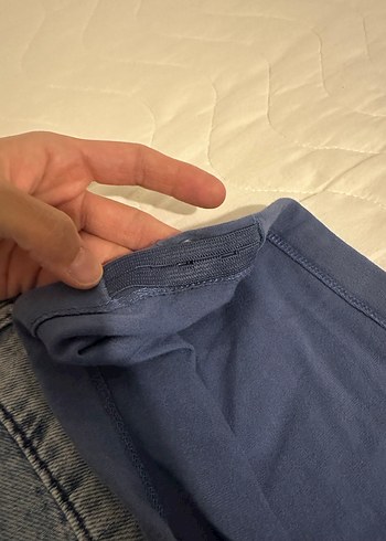 Hamile Kot Şort Yüksek Belli - Görsel 7