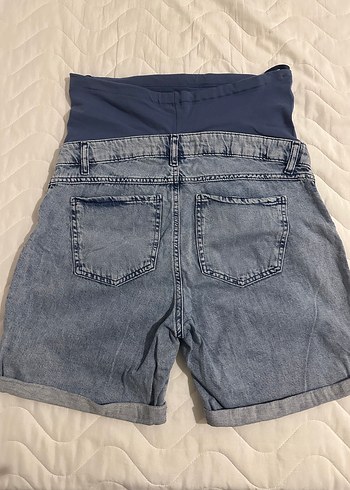 Hamile Kot Şort Yüksek Belli - Görsel 6