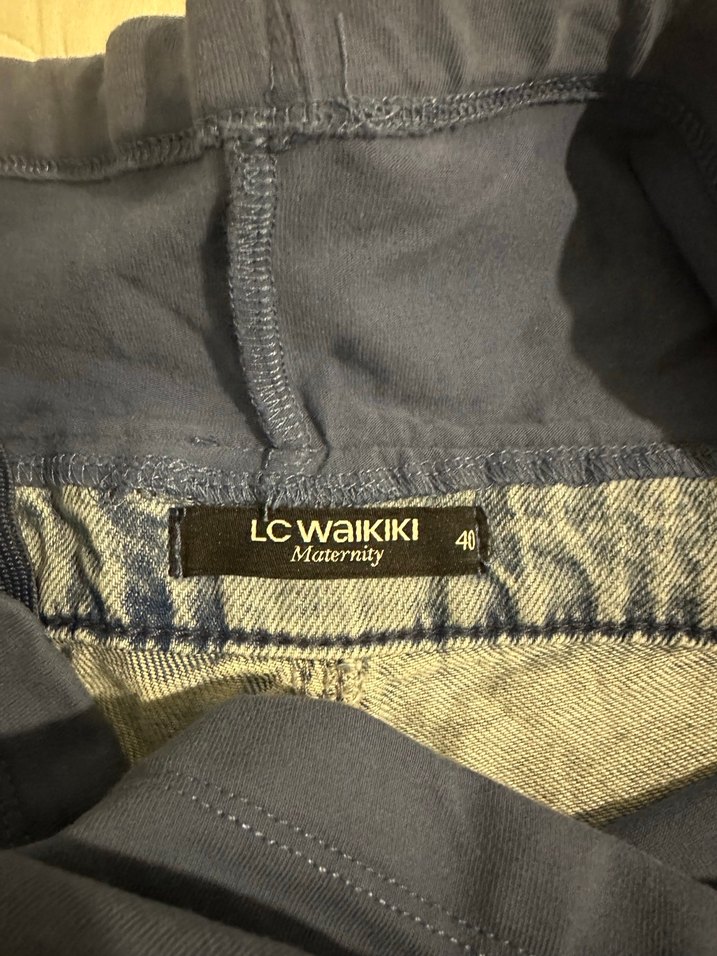 Hamile Kot Şort Yüksek Belli - Görsel 5