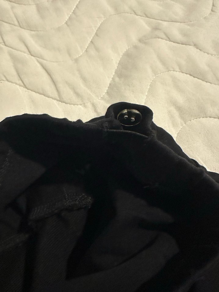 Siyah Bel Detaylı Hamile Midi Şort - Görsel 5