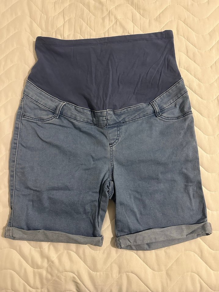 Mavi Hamile Denim Şort - Görsel 2