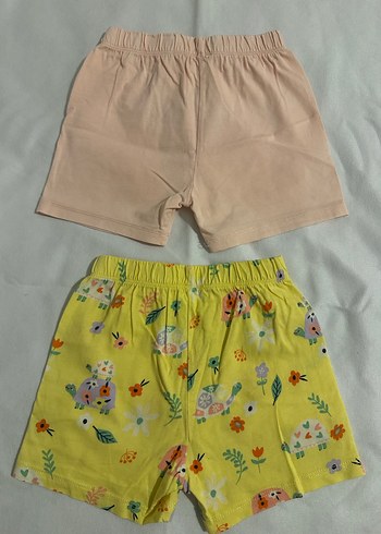 Kız Çocuk 2'li Pamuklu Şort Seti - Görsel 5