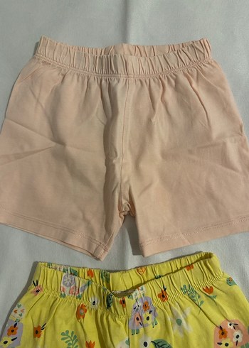 Kız Çocuk 2'li Pamuklu Şort Seti - Görsel 3