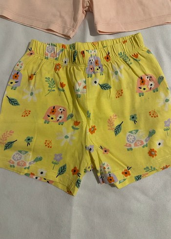 Kız Çocuk 2'li Pamuklu Şort Seti - Görsel 4