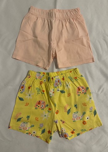 Kız Çocuk 2'li Pamuklu Şort Seti - Görsel 2