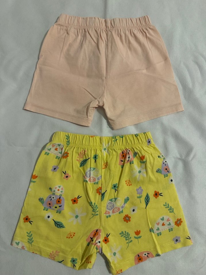 Kız Çocuk 2'li Pamuklu Şort Seti - Görsel 5