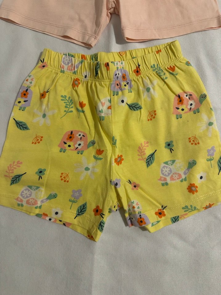 Kız Çocuk 2'li Pamuklu Şort Seti - Görsel 4
