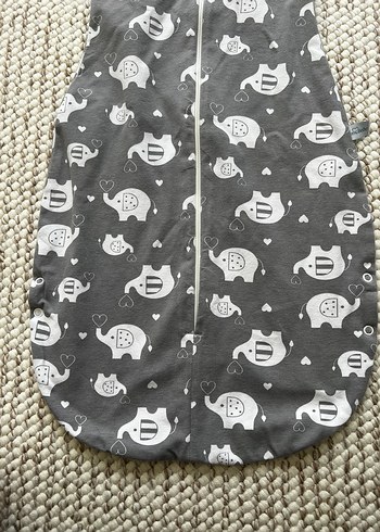 Gri Fil Desenli Bebek Kundak Uyku Tulumu - Görsel 3