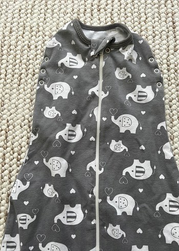 Gri Fil Desenli Bebek Kundak Uyku Tulumu - Görsel 2