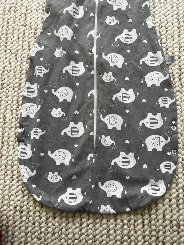 Gri Fil Desenli Bebek Kundak Uyku Tulumu - Görsel 3