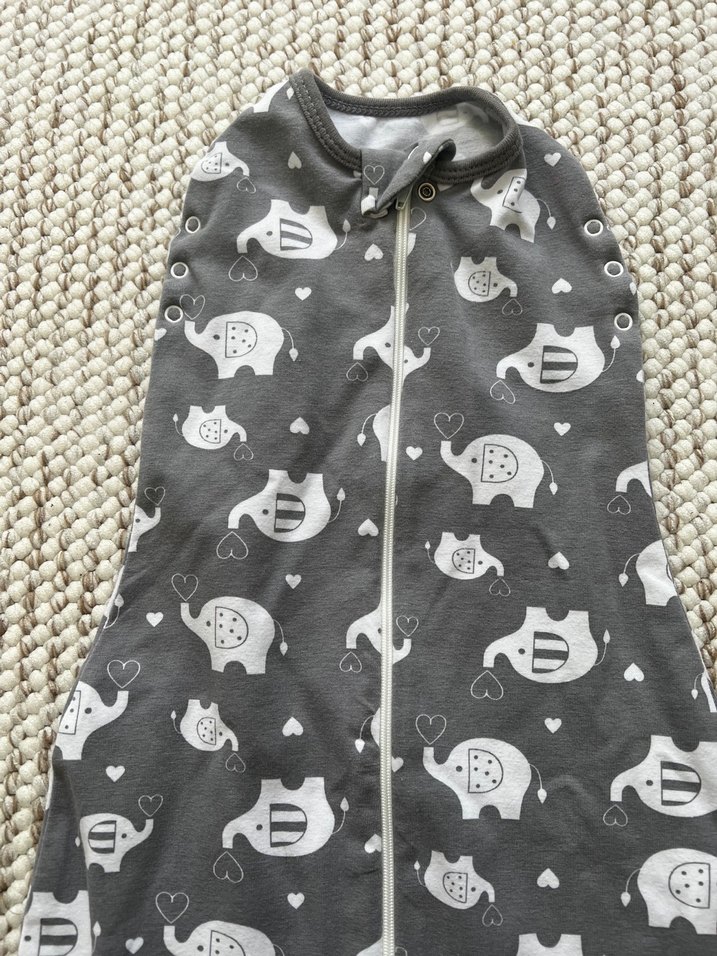 Gri Fil Desenli Bebek Kundak Uyku Tulumu - Görsel 2
