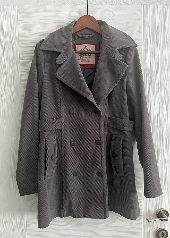 Ltb Gri Düğmeli Kısa Kaban - Görsel 4