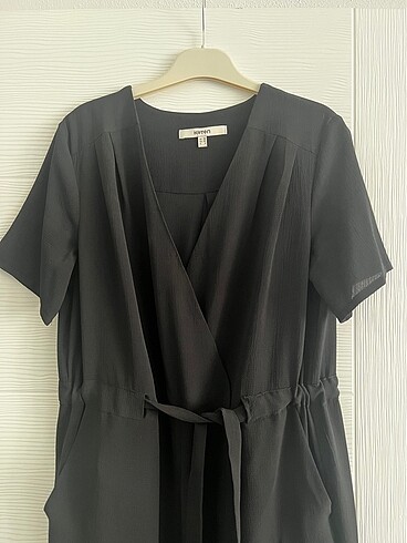 Koton V yaka Belden büzgü Tulum - Görsel 2