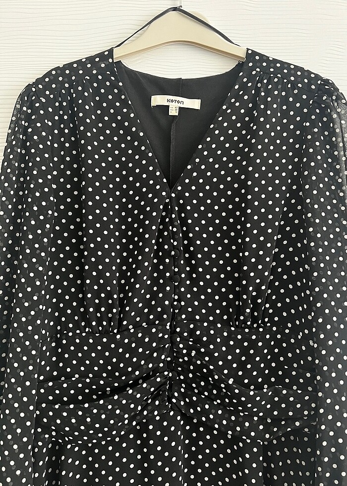 Koton Puantiyeli Şifon Elbise - Görsel 2