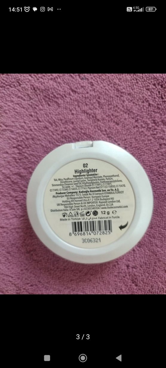 Gabrini marka highlighter aydınlatıcı - Görsel 2