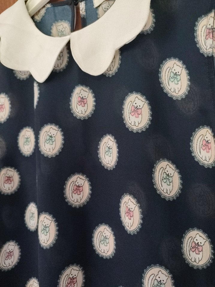 Bluz koton marka kedi temalı - Görsel 3