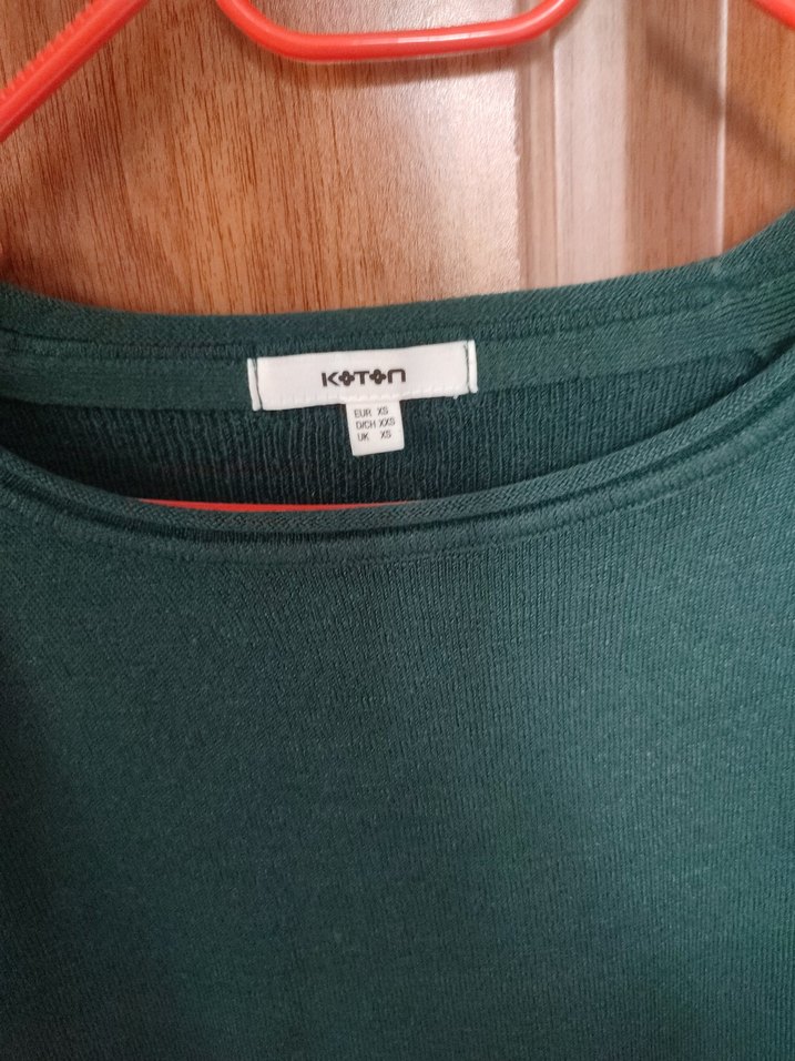 Kadın Koyu Yeşil Uzun Kollu Kazak - Görsel 2