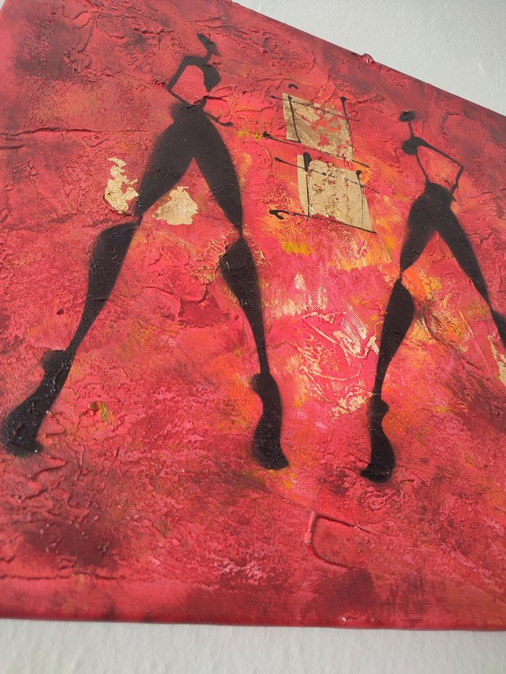 Soyut Yağlı Boya Tablo 45x45 cm - Görsel 2