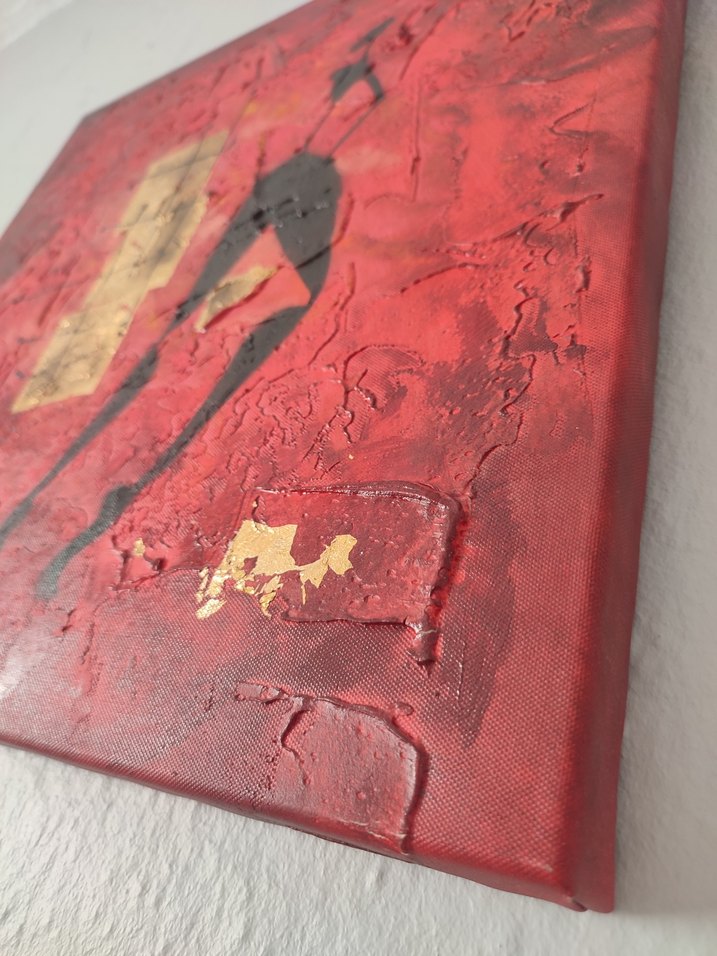 Soyut yağlı boya tablo 45x45 cm - Görsel 3