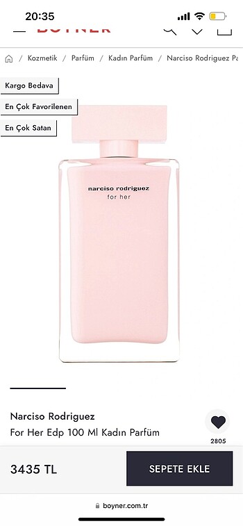 Narciso rodriguez for her 100ml