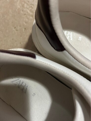 38 Beden beyaz Renk Zara beyaz sneaker