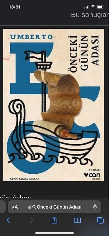 ÖNCEKİ GÜNÜN ADASI UMBERTO ECO