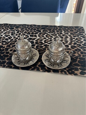 2 adet Osmanlı Türk kahvesi fincan set