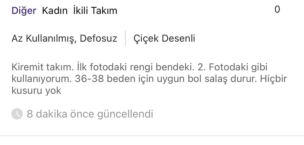 diğer Beden İkili takım
