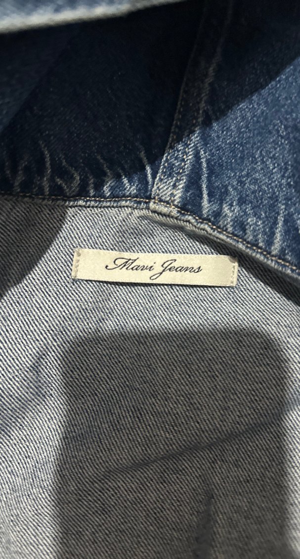 Kadın Mavi Düğmeli Denim Ceket mavi jeans - Görsel 2