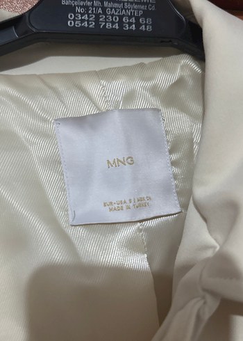 Mango Beyaz Mini Ceket mango
