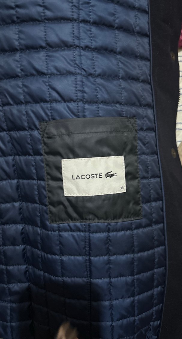 Lacoste Lacivert Kapüşonlu kadın Kaban - Görsel 3