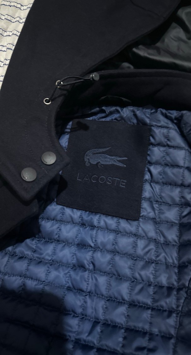 Lacoste Lacivert Kapüşonlu kadın Kaban - Görsel 4
