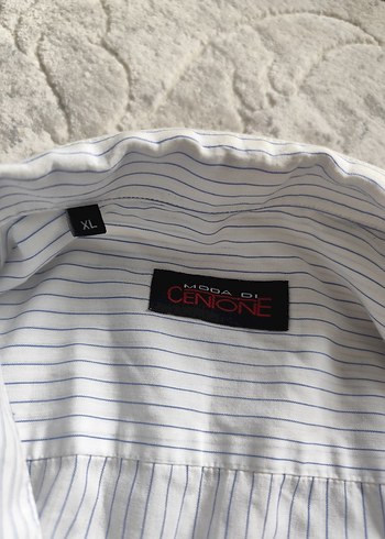 Gri Çizgili Uzun Kollu Erkek Keten Gömlek - Görsel 3