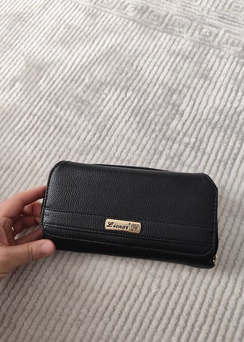 Fermuarlı Siyah Deri Kadın Portföy Cüzdan - Görsel 2