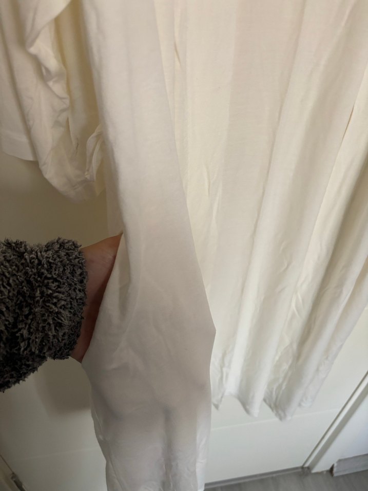 Chakra Beyaz Midi Kadın Sabahlık - Görsel 3