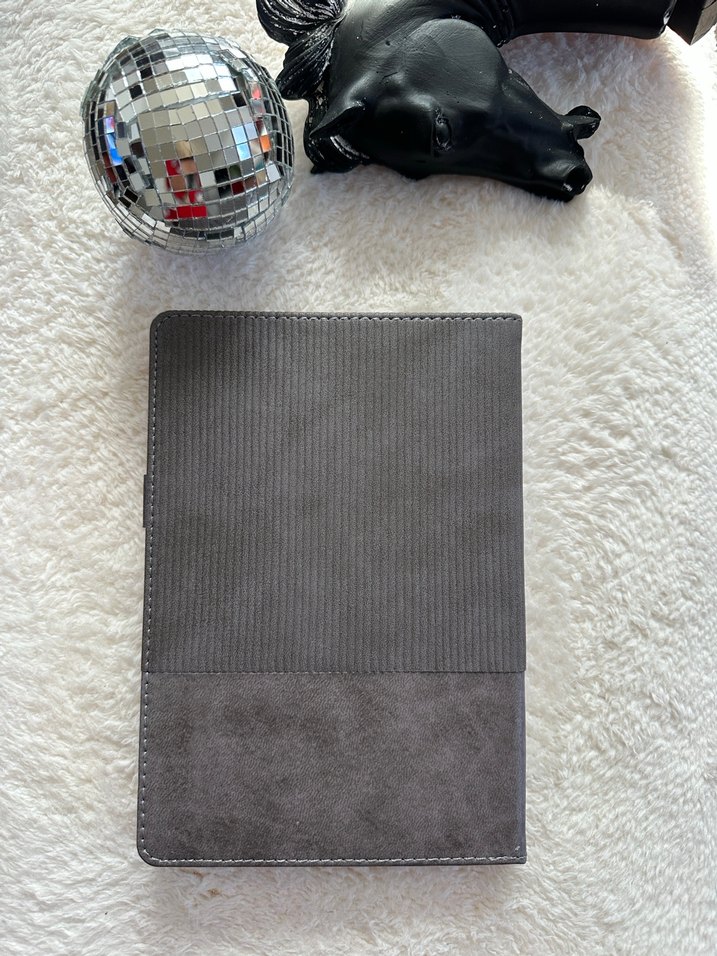 L Model Gri Kapaklı Çizgili Defter - Görsel 2