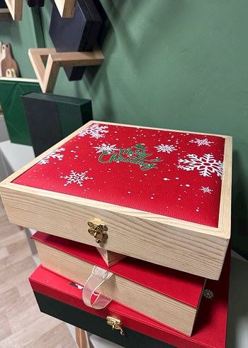Renkli Yılbaşı Temalı Ahşap Kutu - Görsel 8