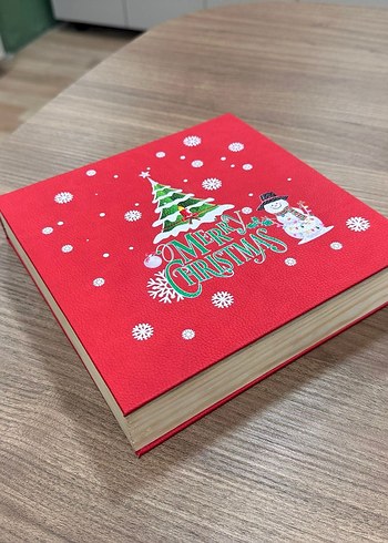 Kırmızı Noel Temalı Ahşap Hediye Kutusu - Görsel 9