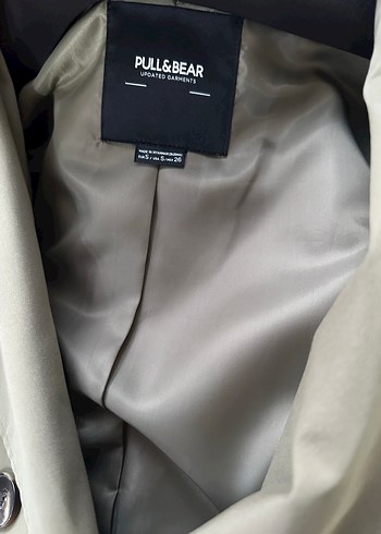 Pull and bear haki trençkot - Görsel 6