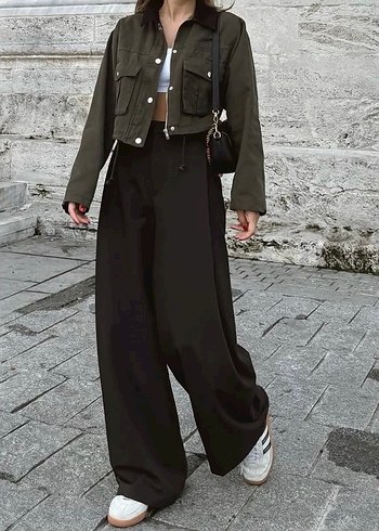 Zara kemer köprülü ince çizgili pantolon - Görsel 2