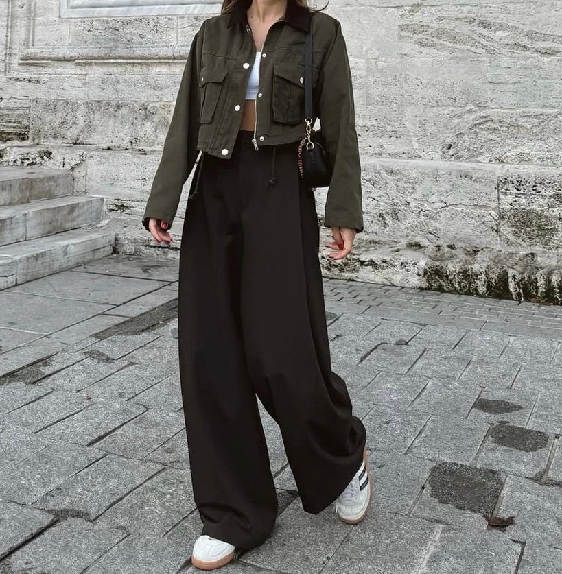 Zara kemer köprülü ince çizgili pantolon - Görsel 2