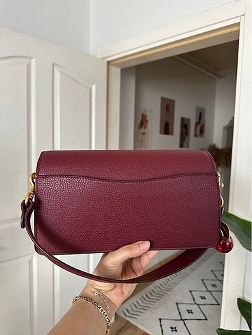 Coach tabby büyük boy askılı çanta - Görsel 7