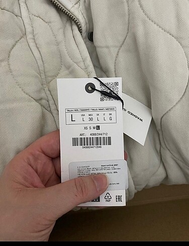 l Beden Etiketli Zara