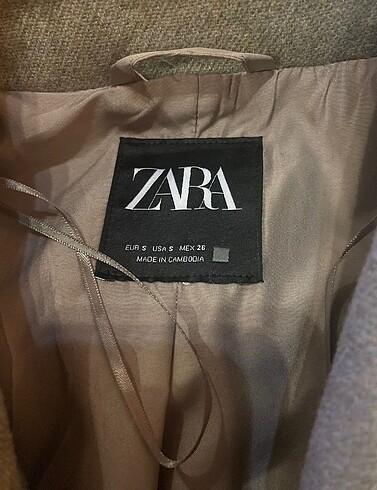 s Beden Etiketli Zara kaban