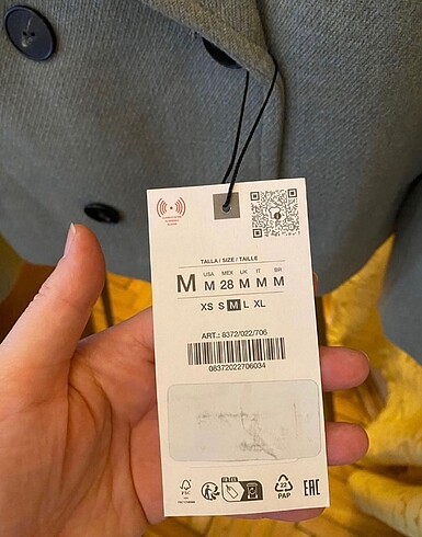 m Beden camel Renk Etiketli Zara