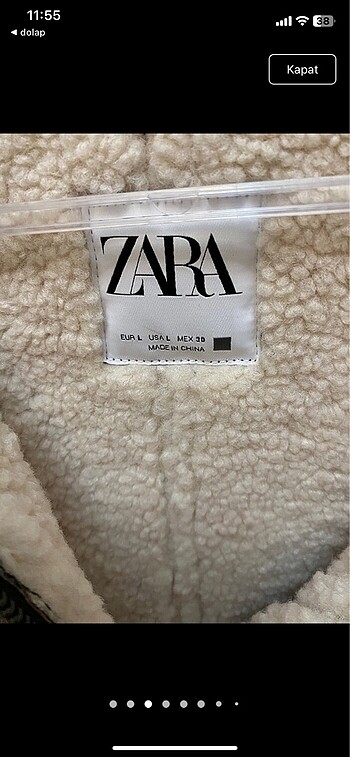 l Beden Etiketli Zara