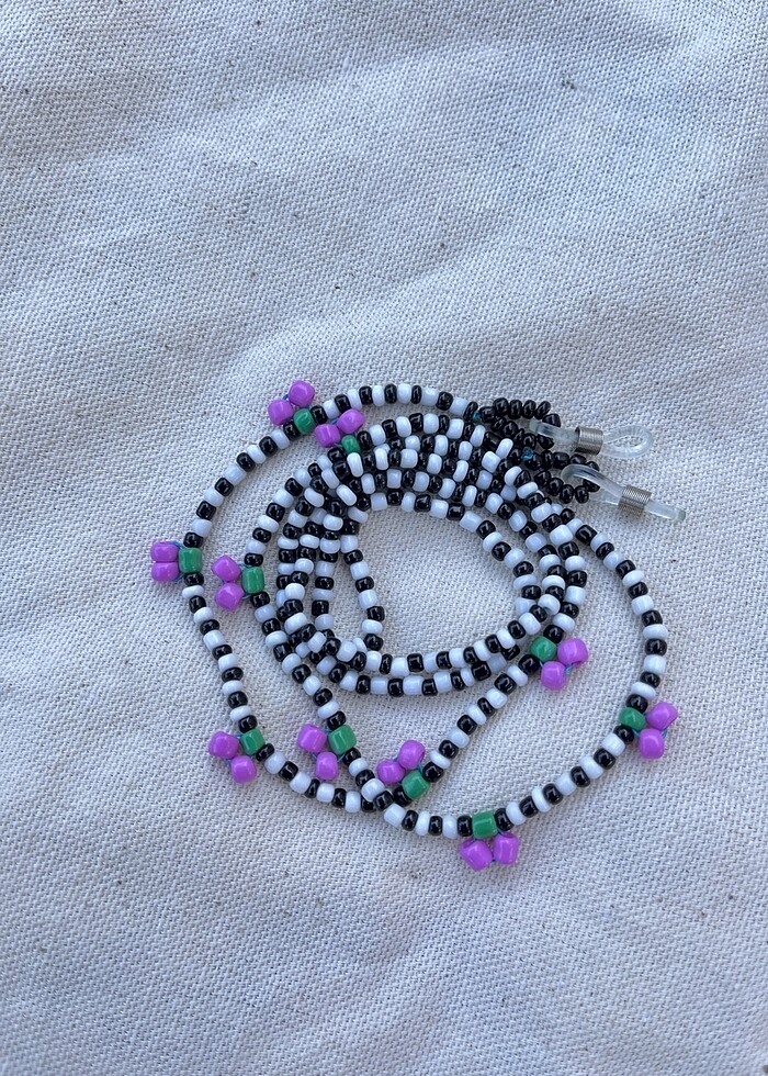 Boncuklu gözlük ipi - Görsel 2