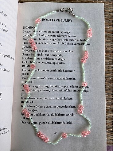 Vintage papatya kolye